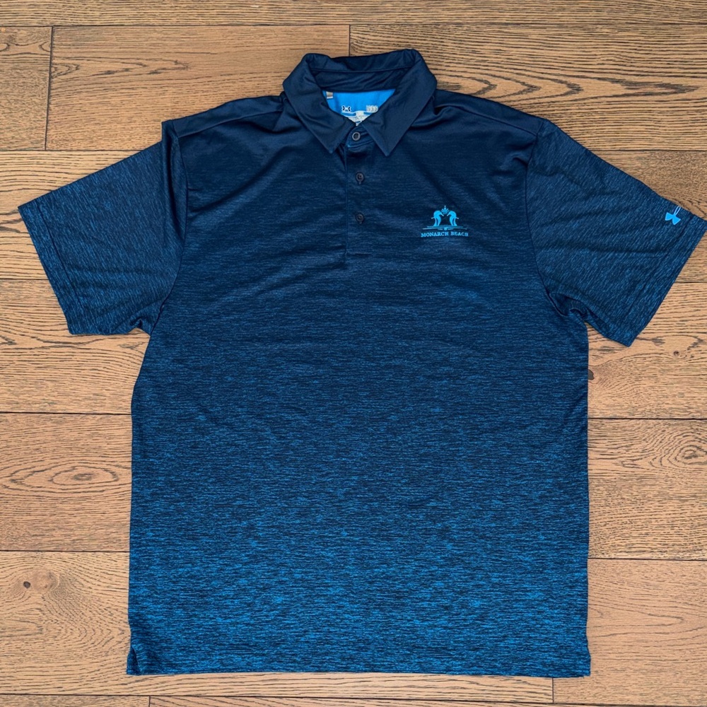 Men’s Under Armour Blue Polo Shirt - Monarch Beach Golf - Size Large